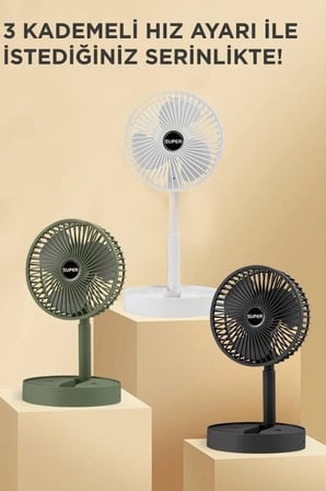 Özel Seri Torima F-06 Pembe Mini Fan Vantilatör Masa Fan Pratik Yolculuk Kullanım