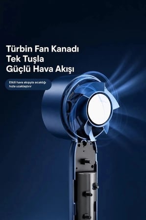 Premium Torima Şarjlı El Vantilatörü F32 Beyaz Fonksiyonel Masa Üstü Hediyelik