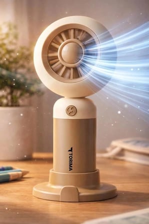 Özel Seri Torima Şarjlı El Vantilatörü F55 Kahverengi Seyahat Fanı Taşınabilir Fan Mini Vantilatör