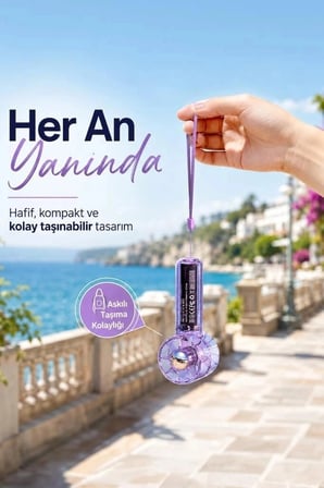 Premium Şarjlı El Vantilatörü F73 Siyah Konfor Mini Bireysel