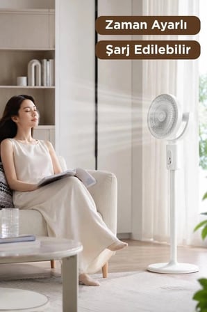 Premium Torima F1 Air Fan Beyaz Kumandalı Yarlanabilir Vantilatör Alternatif Seyahat Masa