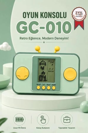 Delux Serisi Torima GC-010 Yeşil El Atarisi Tetris Gameboy Nostalji Hediye Hobi