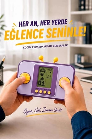 Torima GC-010 Mor El Atarisi Tetris Gameboy Joystick Nostaljik Hediye Yaşam Tarzı Renkli Eğlence