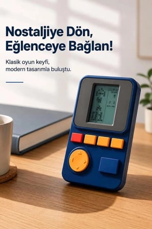 Premium Torima Oyun Kolu Atari Joystick Tetris Gameboy GC011 Mavi Keyifli Oyuncak