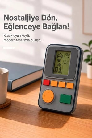 Özel Üretim Torima Oyun Kolu Atari Joystick Tetris Gameboy GC011 Gri Hobi Konsol Cihaz