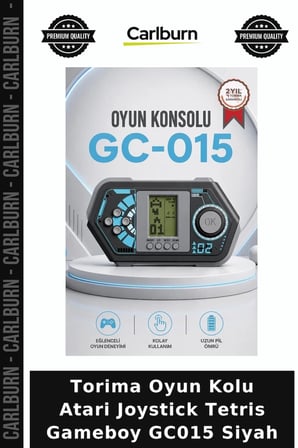 Premium Torima Oyun Kolu Atari Joystick Tetris Gameboy GC015 Siyah Müzikli Konsol Oyuncak