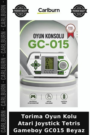 Delux Serisi Torima Oyun Kolu Atari Joystick Tetris Gameboy GC015 Beyaz Oynama Retro Hobi