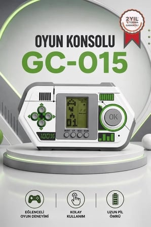 Delux Serisi Torima Oyun Kolu Atari Joystick Tetris Gameboy GC015 Beyaz Oynama Retro Hobi