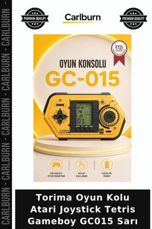 Premium Torima Oyun Kolu Atari Joystick Tetris Gameboy GC015 Sarı Zaman Renkli Sürpriz