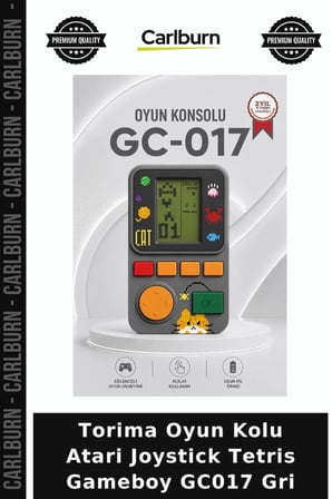 Özel Seri Torima Oyun Kolu Atari Joystick Tetris Gameboy GC017 Gri Retro Vakit Taşınabilir