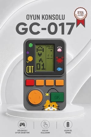 Özel Seri Torima Oyun Kolu Atari Joystick Tetris Gameboy GC017 Gri Retro Vakit Taşınabilir