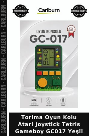 Özel Seri Torima Oyun Kolu Atari Joystick Tetris Gameboy GC017 Yeşil Jetonlu Cep Cihaz