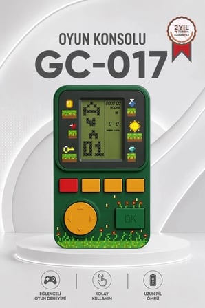 Özel Seri Torima Oyun Kolu Atari Joystick Tetris Gameboy GC017 Yeşil Jetonlu Cep Cihaz