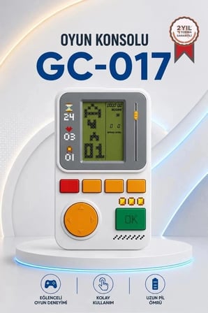 Özel Üretim Torima Oyun Kolu Atari Joystick Tetris Gameboy GC017 Beyaz Günlük Eğlence Günün