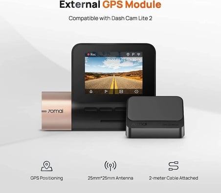 70Mai GPS03 Gps Modülü (70Mai Lite 2 D10 İle Uyumlu) Seyahat Parçası Cihaz Aksesuarı Hız Ölçer