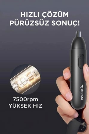 Özel Üretim Torima Burun Kılı Kesme Makinesi GT-2220A Siyah Taşınabilir Elektrikli Alet Kolay Bakım