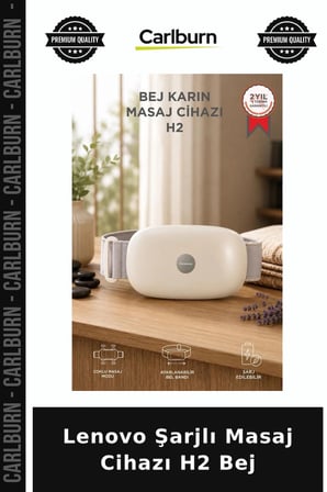 Delux Serisi Lenovo Şarjlı Masaj Cihazı H2 Bej Konfor Salon Çalışma