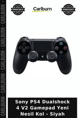 Sony PS4 Dualshock 4 V2 Gamepad Yeni Nesil Kol - Siyah Konsol Kolu Kablosuz Kumanda Oyun Aksesuarı
