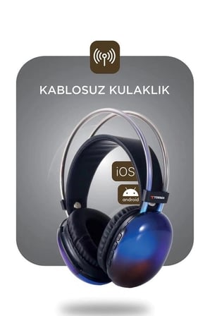 Özel Seri Torima Bluetooth Kulaklık Kulak Üstü HD40 Siyah İletişim Akıllı Dinlence