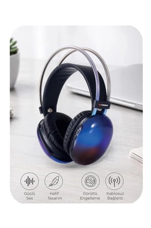Özel Seri Torima Bluetooth Kulaklık Kulak Üstü HD40 Siyah İletişim Akıllı Dinlence