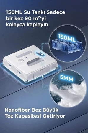 Özel Seri Hutt Cam Silme Temizleme Robotu A1 Pencere Teknolojik Ev Aletleri