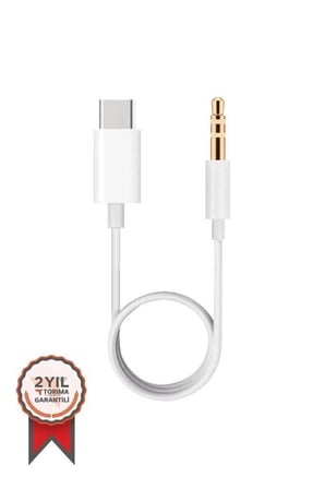 Premium Torima Dönüştürücü Kablo JH035 Beyaz 3.5MM Dijital Parça Ses Aktarıcı Müzik Kablosu