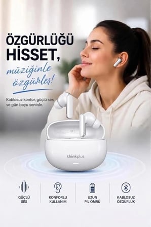Özel Seri Thinkplus Bluetooth Kulaklık LP51 Pro Beyaz Ses Spor Akıllı