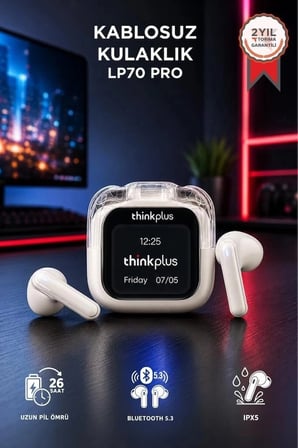 Özel Üretim Lenovo Thinkplus Tws 5.4 LP70 Pro Beyaz Kablosuz Cihaz Akıllı Ekran Mobil Aksesuar