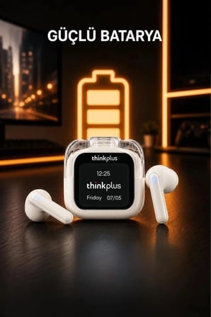 Özel Üretim Lenovo Thinkplus Tws 5.4 LP70 Pro Beyaz Kablosuz Cihaz Akıllı Ekran Mobil Aksesuar
