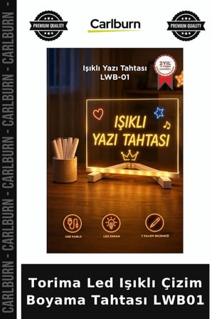 Özel Üretim Torima Led Işıklı Çizim Boyama Tahtası LWB01 Şeffaf Levha Gece Lambası Ofis Gereci
