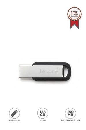 Lexar Metal USB 3.2 Gen1 Flash Bellek 150 MB/s – 128 GB M400 Bağlantı Taşınabilir Yedekleme