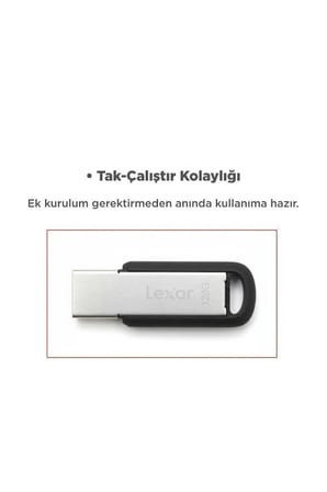 Lexar Metal USB 3.2 Gen1 Flash Bellek 150 MB/s – 128 GB M400 Bağlantı Taşınabilir Yedekleme