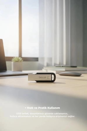 Özel Üretim Lexar Metal USB 3.2 Gen1 Flash Bellek 150 MB/s – 64 GB M400 Ekipman Yedek Çalışma