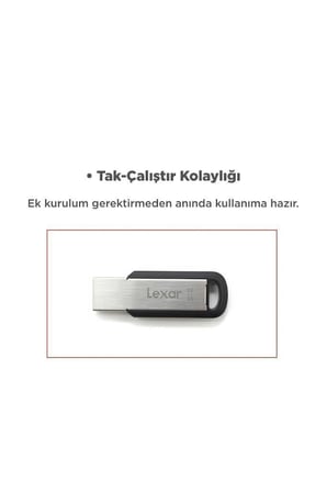 Özel Üretim Lexar Metal USB 3.2 Gen1 Flash Bellek 150 MB/s – 64 GB M400 Ekipman Yedek Çalışma