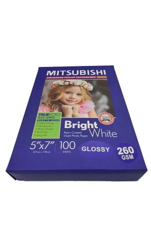 Mitsubishi Fotoğraf Kağıdı 5X7 (13X18) 260 Gr Fotoğrafçı Ürünü Baskı Malzemesi Parlak Kagıt