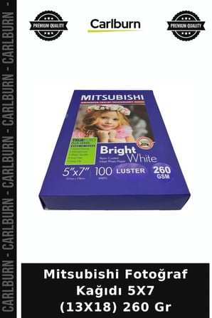 Delux Serisi Mitsubishi Fotoğraf Kağıdı 5X7 (13X18) 260 Gr Döküman Hediye Sayfa