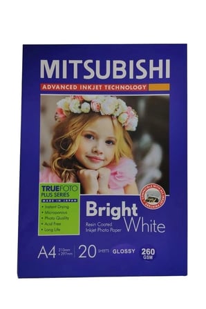 Mitsubishi Fotoğraf Kağıdı 260 Gr A4 Inkjet Kağıt Parlak Belge Düzeni Renkli Baskı Ofis Malzemesi