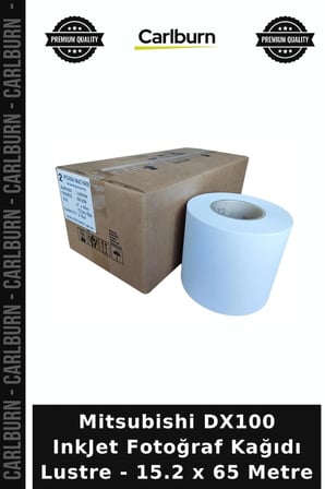 Delux Serisi Mitsubishi DX100 InkJet Fotoğraf Kağıdı Lustre - 15.2 x 65 Metre Ofis Stüdyo Sanat
