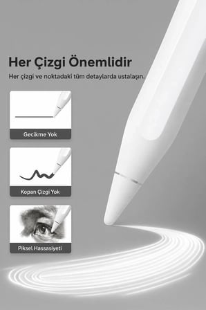 Delux Serisi Torima Tablet Kalemi P03 Beyaz Dokunmatik Sanat