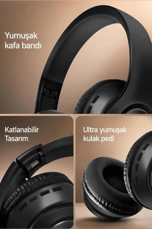 Premium Bluetooth Kulaklık Kulak Üstü P68 Pembe Modern Stil Eğlence Aracı Aktif Yaşam
