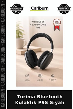 Özel Üretim Torima Bluetooth Kulaklık P9S Siyah Eğlence Ürünü Müzik Aksesuarı Teknolojik Ürün