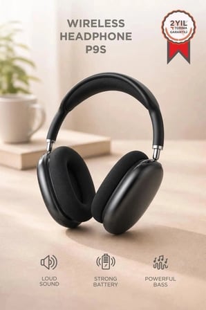 Özel Üretim Torima Bluetooth Kulaklık P9S Siyah Eğlence Ürünü Müzik Aksesuarı Teknolojik Ürün