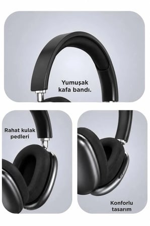 Özel Üretim Torima Bluetooth Kulaklık P9S Siyah Eğlence Ürünü Müzik Aksesuarı Teknolojik Ürün