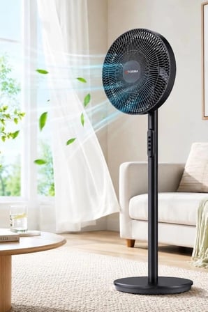 Delux Serisi Torima Vantilatör SF01 Siyah 14 Inc 45W Ayarlanabilir Serinletme