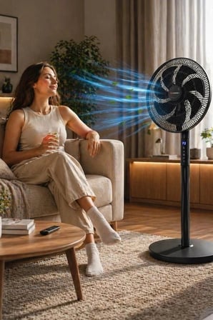 Özel Üretim Torima Vantilatör Ayaklı 16 Inc SF02 Siyah 60W Günler Oda Ekranlı