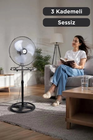 Delux Serisi Torima Vantilatör 18 Inc 55W Fan SF03 Gümüş Hava Konfor Hız