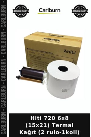 Özel Seri Hiti 720 6x8 (15x21) Termal Kağıt (2 rulo-1koli) Sarf Malzeme Stok Rulosu Baskı Kağıdı