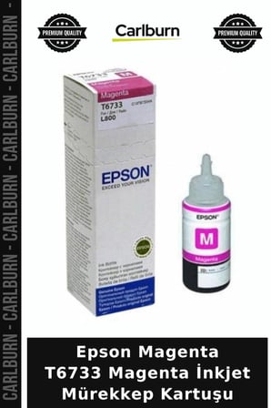 Epson Magenta T6733 Magenta İnkjet Mürekkep Kartuşu Cihaz Boyası Renkli Baskı Ofis Malzemesi