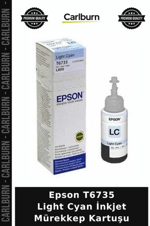 Özel Seri Epson T6735 Light Cyan İnkjet Mürekkep Kartuşu Çalışma Alanı Belge Üretimi Baskı Çözümü