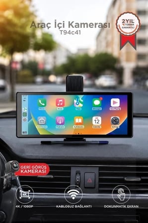 Özel Seri Araç Kamerası Ön Arka Wifi Bluetooth 4K Carplay T94c41 Sesli Komut Akıllı Cihaz